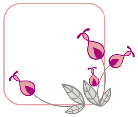 Beautiful frame with decorative flowers. 