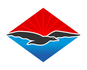 seagull rhombus icon