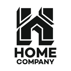 Real estate and H company linked letter logo