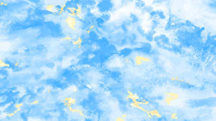 Fototapeta na wymiar Cloudy sky. The sun's rays through the clouds. Background vector