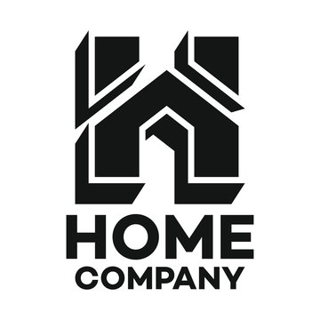 Real estate and H company linked letter logo