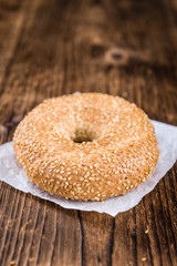 Bagels (with Sesame; selective focus)