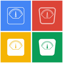 Scale icon set.