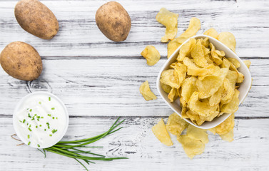Portion of Potato Chips (Sour Cream taste)