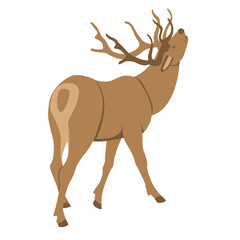 Deer vector illustration style Flat