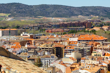 Obraz premium Aerial view of the monumental city of Cuenca, Spain