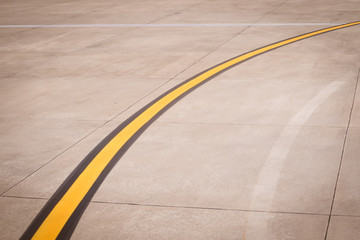 airport markings on concrete
