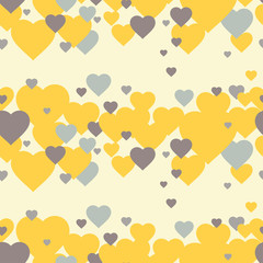 Seamless vector background with decorative hearts. Valentine's day. Print. Cloth design, wallpaper.
