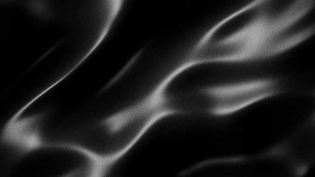 Black wavy fabric motion background seamless loop