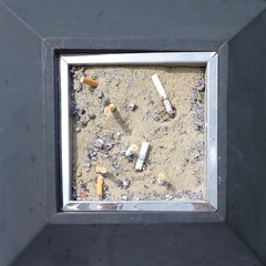 cigarette in the ashtray