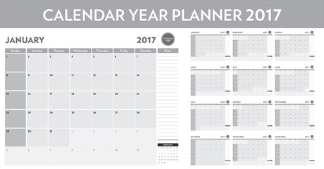 calendar year planner 2017