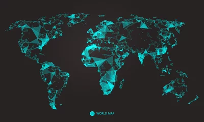 Punkt, Linie, Oberflächenzusammensetzung der Weltkarte, die Implikation der Netzwerkverbindung. © liuzishan