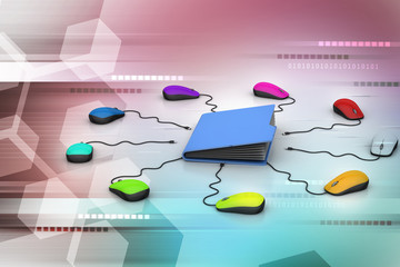Computer mouse with file folder