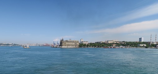 Naklejka premium Haydarpasa Train Station in Kadikoy, Symbol Landmark of Istanbul, Turkey