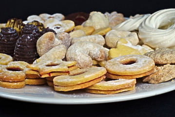 Homemade different Christmas cookies