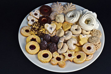 Homemade different Christmas cookies