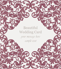 Vintage Wedding Invitation card