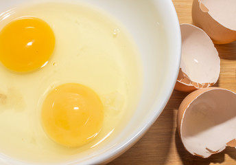 two eggs for omelet
