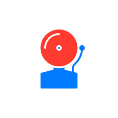 Fire alarm icon vector, filled flat sign, solid colorful pictogram isolated on white. Symbol, logo illustration