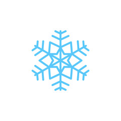 Snowflake line icon, outline vector sign, linear colorful pictogram isolated on white. Cold symbol, logo illustration