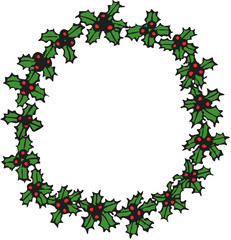 Holly round frame
