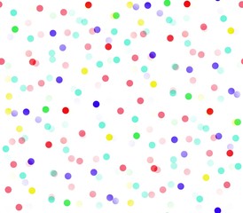 Abstract seamless background in orange, yellow, brown, green, red, blue and white colors colored ovals, circles and balls  