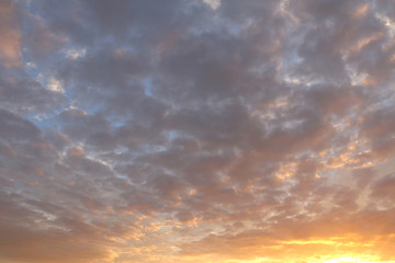 Naklejka na ściany i meble cloudy sky and sunrise background