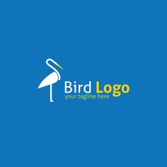 Bird logo design template. Vector illustration with flat style