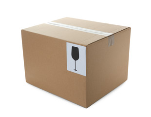 Cartoon box isolated on white