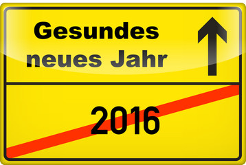 Ortsschild Jahreswechsel 2017