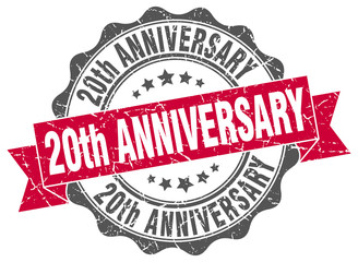 Obraz premium 20th anniversary stamp. sign. seal