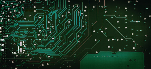 computer chip board Electronics motherboard high tech green