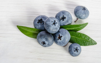 blueberry on wooden table