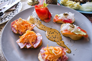 Dinner Starters on a Plate