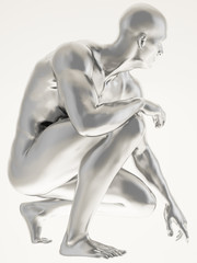 Silver man body