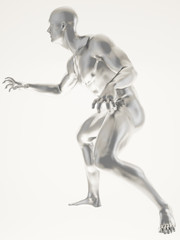 Silver man body