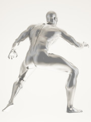 Silver man body