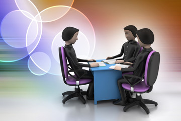 Teacher and students discussion