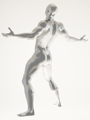 Silver man body