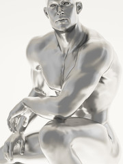 Silver man body