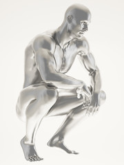 Silver man body