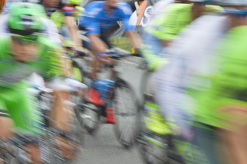 Racing Cyclists, Motion Blur
