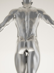 Silver man body