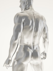 Silver man body