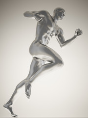 Silver man body