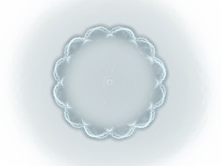 Abstract fractal with blue pattern on white background