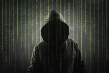 hacker over a screen