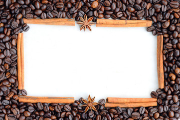 Coffee beans. Background coffee