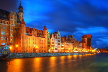 Gdańsk Stare Miasto nocą