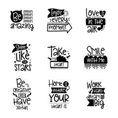 Vector calligraphy with decor elements